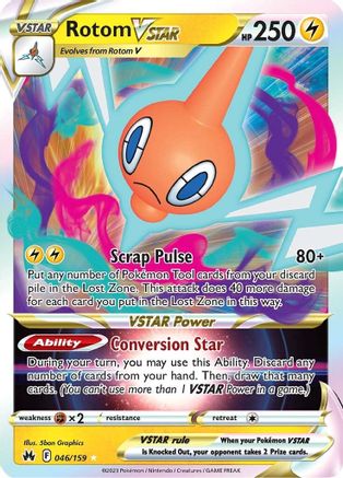 Rotom VSTAR 046 - Holofoil SWSH Crown Zenith - Ultra Rare SWSH: Crown Zenith Pokemon Single Squirtle Squad Card Shop.