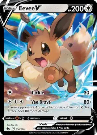 Eevee V 108 - Holofoil SWSH Crown Zenith - Ultra Rare SWSH: Crown Zenith Pokemon Single Squirtle Squad Card Shop.