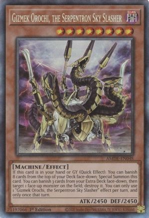Gizmek Orochi, the Serpentron Sky Slasher (CR) (AMDE-EN048) - Amazing Defenders 1st Edition Amazing Defenders Yugioh Single Squirtle Squad Card Shop.