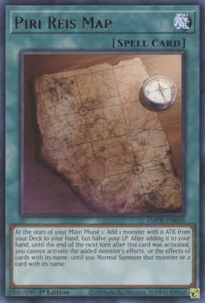 Piri Reis Map (AMDE-EN059) - Amazing Defenders 1st Edition Amazing Defenders Yugioh Single Squirtle Squad Card Shop.