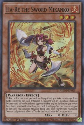Ha-Re the Sword Mikanko (AMDE-EN025) - Amazing Defenders 1st Edition Amazing Defenders Yugioh Single Squirtle Squad Card Shop.