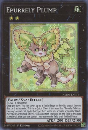 Epurrely Plump (AMDE-EN016) - Amazing Defenders 1st Edition Amazing Defenders Yugioh Single Squirtle Squad Card Shop.