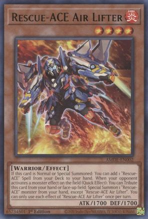 Rescue-ACE Air Lifter (AMDE-EN002) - Amazing Defenders 1st Edition Amazing Defenders Yugioh Single Squirtle Squad Card Shop.