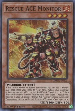 Rescue-ACE Monitor (AMDE-EN003) - Amazing Defenders 1st Edition Amazing Defenders Yugioh Single Squirtle Squad Card Shop.