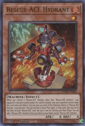 Rescue-ACE Hydrant (AMDE-EN004) - Amazing Defenders 1st Edition Amazing Defenders Yugioh Single Squirtle Squad Card Shop.