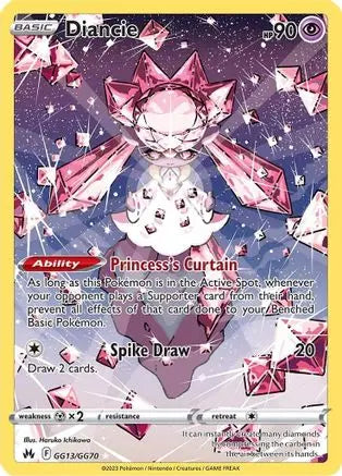 Diancie GG13 - Holofoil SWSH Crown Zenith Galarian Gallery - Ultra Rare