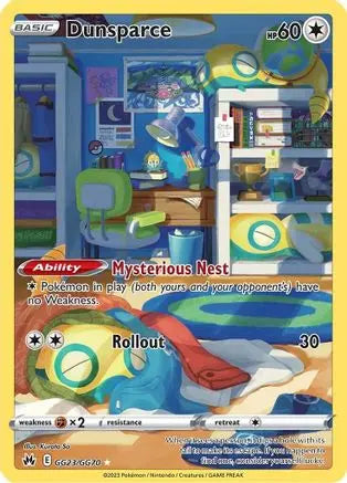 Dunsparce GG23 - Holofoil SWSH Crown Zenith Galarian Gallery - Ultra Rare SWSH: Crown Zenith: Galarian Gallery Pokemon Single Squirtle Squad Card Shop.