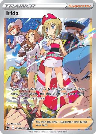 Irida GG63 - Holofoil SWSH Crown Zenith Galarian Gallery - Ultra Rare SWSH: Crown Zenith: Galarian Gallery Pokemon Single Squirtle Squad Card Shop.