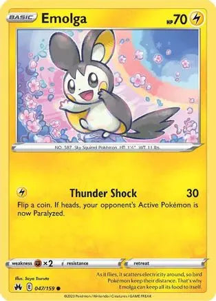 Emolga 047 - Reverse Holofoil SWSH Crown Zenith - Common