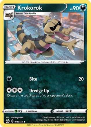 Krokorok 079 SWSH Crown Zenith - Uncommon SWSH: Crown Zenith Pokemon Single Squirtle Squad Card Shop.