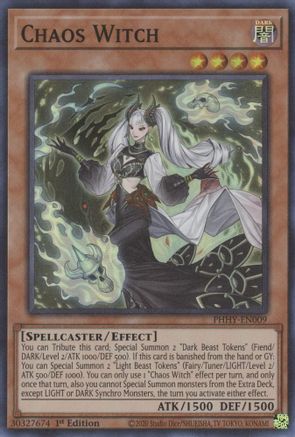Chaos Witch (PHHY-EN009) - Photon Hypernova 1st Edition Photon Hypernova Yugioh Single Squirtle Squad Card Shop.
