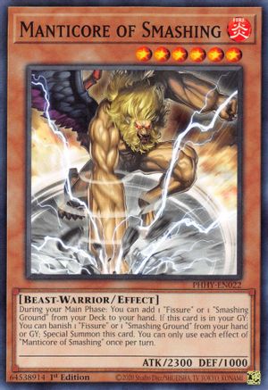 Manticore of Smashing (PHHY-EN022) - Photon Hypernova 1st Edition Photon Hypernova Yugioh Single Squirtle Squad Card Shop.