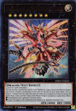 Number C62: Neo Galaxy-Eyes Prime Photon Dragon (PHHY-EN043) - Photon Hypernova 1st Edition Photon Hypernova Yugioh Single Squirtle Squad Card Shop.
