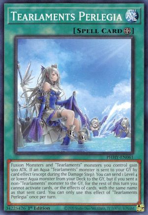 Tearlaments Perlegia (PHHY-EN061) - Photon Hypernova 1st Edition Photon Hypernova Yugioh Single Squirtle Squad Card Shop.