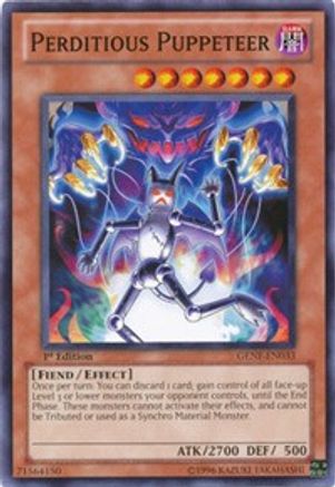 Perditious Puppeteer (GENF-EN033) - Generation Force Unlimited Generation Force Yugioh Single Squirtle Squad Card Shop.