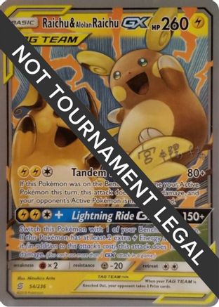 Raichu & Alolan Raichu GX - 2019 (Haruki Miyamoto) 054 World Championship Decks - Ultra Rare World Championship Decks Pokemon Single Squirtle Squad Card Shop.
