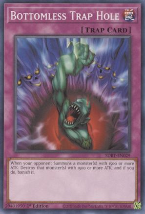 Bottomless Trap Hole (SDBT-EN029) - Structure Deck: Beware of Traptrix 1st Edition Structure Deck: Beware of Traptrix Yugioh Single Squirtle Squad Card Shop.