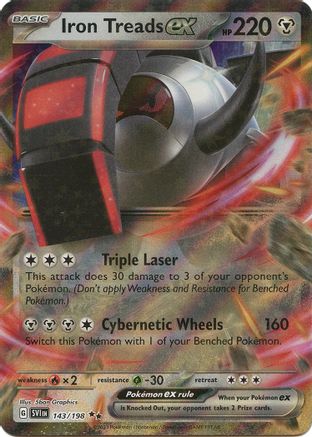Iron Treads ex 143/198 - Holofoil SV01 Scarlet & Violet Base Set - Double Rare SV01: Scarlet & Violet Base Set Pokemon Single Squirtle Squad Card Shop.