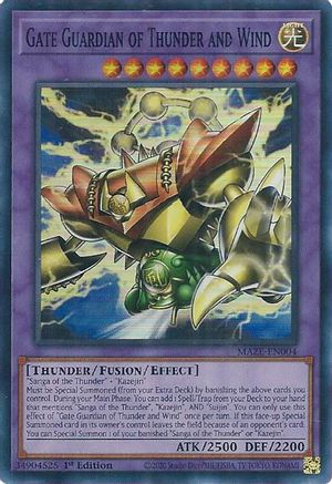 Gate Guardian of Thunder and Wind (MAZE-EN004) - Maze of Memories 1st Edition Maze of Memories Yugioh Single Squirtle Squad Card Shop.