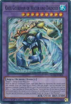 Gate Guardian of Water and Thunder (MAZE-EN006) - Maze of Memories 1st Edition Maze of Memories Yugioh Single Squirtle Squad Card Shop.