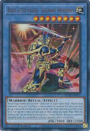 Black Luster Soldier - Legendary Swordsman (MAZE-EN011) - Maze of Memories 1st Edition Maze of Memories Yugioh Single Squirtle Squad Card Shop.