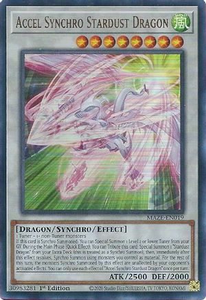 Accel Synchro Stardust Dragon (MAZE-EN019) - Maze of Memories 1st Edition Maze of Memories Yugioh Single Squirtle Squad Card Shop.