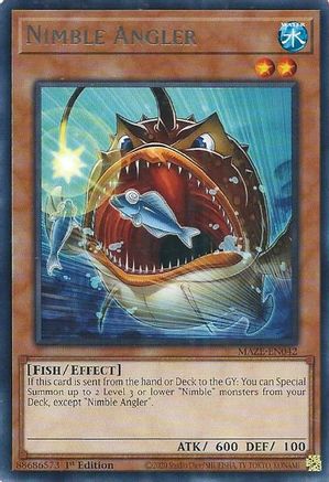 Nimble Angler (MAZE-EN042) - Maze of Memories 1st Edition Maze of Memories Yugioh Single Squirtle Squad Card Shop.