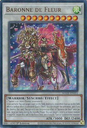 Baronne de Fleur (MAZE-EN051) - Maze of Memories 1st Edition Maze of Memories Yugioh Single Squirtle Squad Card Shop.