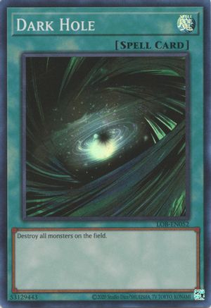 Dark Hole (LOB-EN052) - Legend of Blue Eyes White Dragon (25th Anniversary Edition) Unlimited Legend of Blue Eyes White Dragon (25th Anniversary Edition) Yugioh Single Squirtle Squad Card Shop.