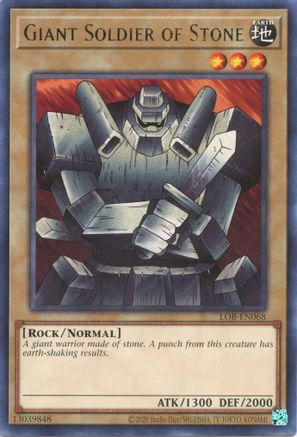 Giant Soldier of Stone (LOB-EN068) - Legend of Blue Eyes White Dragon (25th Anniversary Edition) Unlimited Legend of Blue Eyes White Dragon (25th Anniversary Edition) Yugioh Single Squirtle Squad Card Shop.