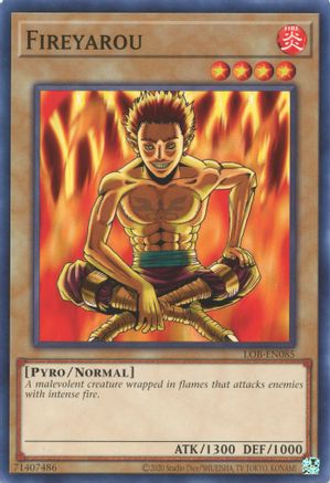 Fireyarou (LOB-EN085) - Legend of Blue Eyes White Dragon (25th Anniversary Edition) Unlimited Legend of Blue Eyes White Dragon (25th Anniversary Edition) Yugioh Single Squirtle Squad Card Shop.