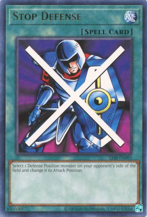 Stop Defense (LOB-EN095) - Legend of Blue Eyes White Dragon (25th Anniversary Edition) Unlimited Legend of Blue Eyes White Dragon (25th Anniversary Edition) Yugioh Single Squirtle Squad Card Shop.