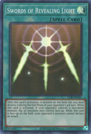 Swords of Revealing Light (LOB-EN101) - Legend of Blue Eyes White Dragon (25th Anniversary Edition) Unlimited Legend of Blue Eyes White Dragon (25th Anniversary Edition) Yugioh Single Squirtle Squad Card Shop.