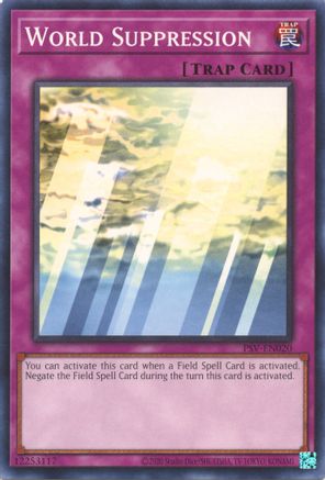 World Suppression (PSV-EN020) - Pharaoh's Servant (25th Anniversary Edition) Unlimited Pharaoh's Servant (25th Anniversary Edition) Yugioh Single Squirtle Squad Card Shop.
