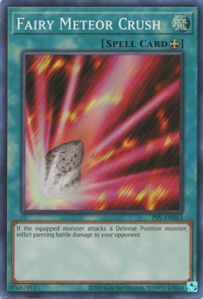 Fairy Meteor Crush (PSV-EN063) - Pharaoh's Servant (25th Anniversary Edition) Unlimited Pharaoh's Servant (25th Anniversary Edition) Yugioh Single Squirtle Squad Card Shop.