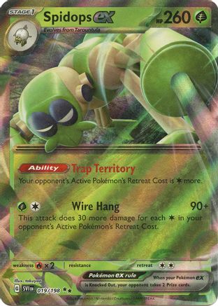 Spidops ex 019/198 – Scarlet & Violet Base Set – Holofoil Double Rare