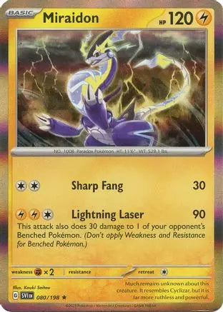 Miraidon 080 - Holofoil SV01 Scarlet & Violet Base Set - Rare