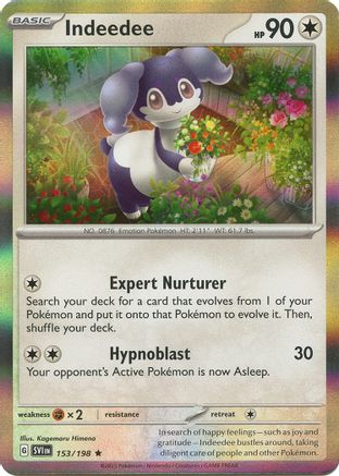 Indeedee 153 - Holofoil SV01 Scarlet & Violet Base Set - Rare SV01: Scarlet & Violet Base Set Pokemon Single Squirtle Squad Card Shop.