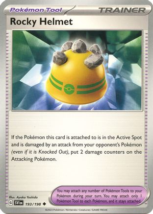Rocky Helmet 193 - Reverse Holofoil SV01 Scarlet & Violet Base Set - Uncommon SV01: Scarlet & Violet Base Set Pokemon Single Squirtle Squad Card Shop.