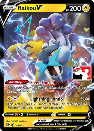 Raikou V/172 - Holofoil Prize Pack Series Cards - Ultra Rare Prize Pack Series Cards Pokemon Single Squirtle Squad Card Shop.