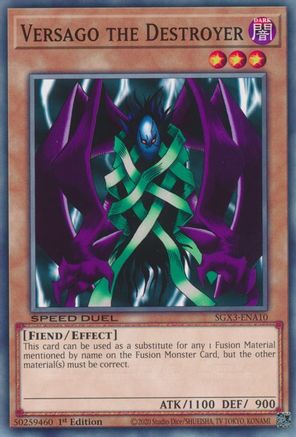 Versago the Destroyer (SGX3-ENA10) - Speed Duel GX: Duelists of Shadows 1st Edition Speed Duel GX: Duelists of Shadows Yugioh Single Squirtle Squad Card Shop.