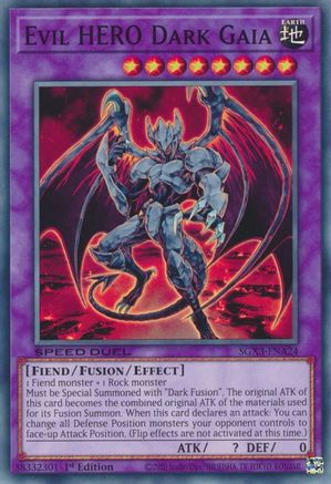 Evil HERO Dark Gaia (SGX3-ENA24) - Speed Duel GX: Duelists of Shadows 1st Edition Speed Duel GX: Duelists of Shadows Yugioh Single Squirtle Squad Card Shop.
