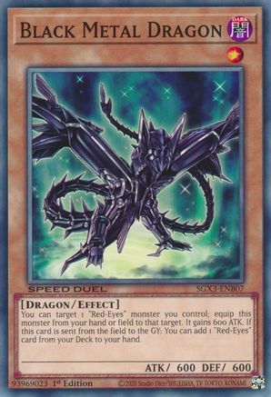 Black Metal Dragon (SGX3-ENB07) - Speed Duel GX: Duelists of Shadows 1st Edition Speed Duel GX: Duelists of Shadows Yugioh Single Squirtle Squad Card Shop.