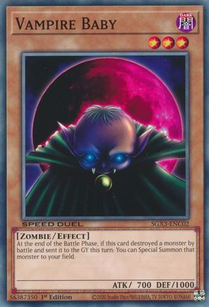Vampire Baby (SGX3-ENC02) - Speed Duel GX: Duelists of Shadows 1st Edition Speed Duel GX: Duelists of Shadows Yugioh Single Squirtle Squad Card Shop.