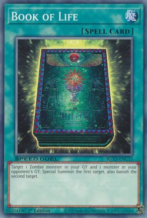 Book of Life (SGX3-ENC15) - Speed Duel GX: Duelists of Shadows 1st Edition Speed Duel GX: Duelists of Shadows Yugioh Single Squirtle Squad Card Shop.