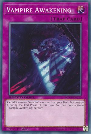 Vampire Awakening (SGX3-ENC20) - Speed Duel GX: Duelists of Shadows 1st Edition Speed Duel GX: Duelists of Shadows Yugioh Single Squirtle Squad Card Shop.