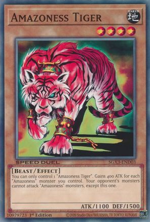 Amazoness Tiger (SGX3-END03) - Speed Duel GX: Duelists of Shadows 1st Edition Speed Duel GX: Duelists of Shadows Yugioh Single Squirtle Squad Card Shop.