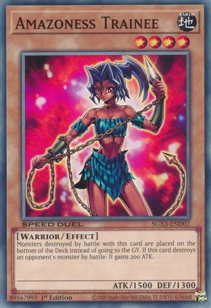 Amazoness Trainee (SGX3-END07) - Speed Duel GX: Duelists of Shadows 1st Edition Speed Duel GX: Duelists of Shadows Yugioh Single Squirtle Squad Card Shop.