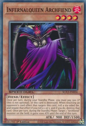 Infernalqueen Archfiend (SGX3-ENE04) - Speed Duel GX: Duelists of Shadows 1st Edition Speed Duel GX: Duelists of Shadows Yugioh Single Squirtle Squad Card Shop.