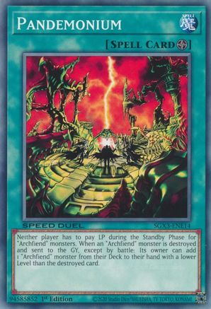 Pandemonium (SGX3-ENE14) - Speed Duel GX: Duelists of Shadows 1st Edition Speed Duel GX: Duelists of Shadows Yugioh Single Squirtle Squad Card Shop.